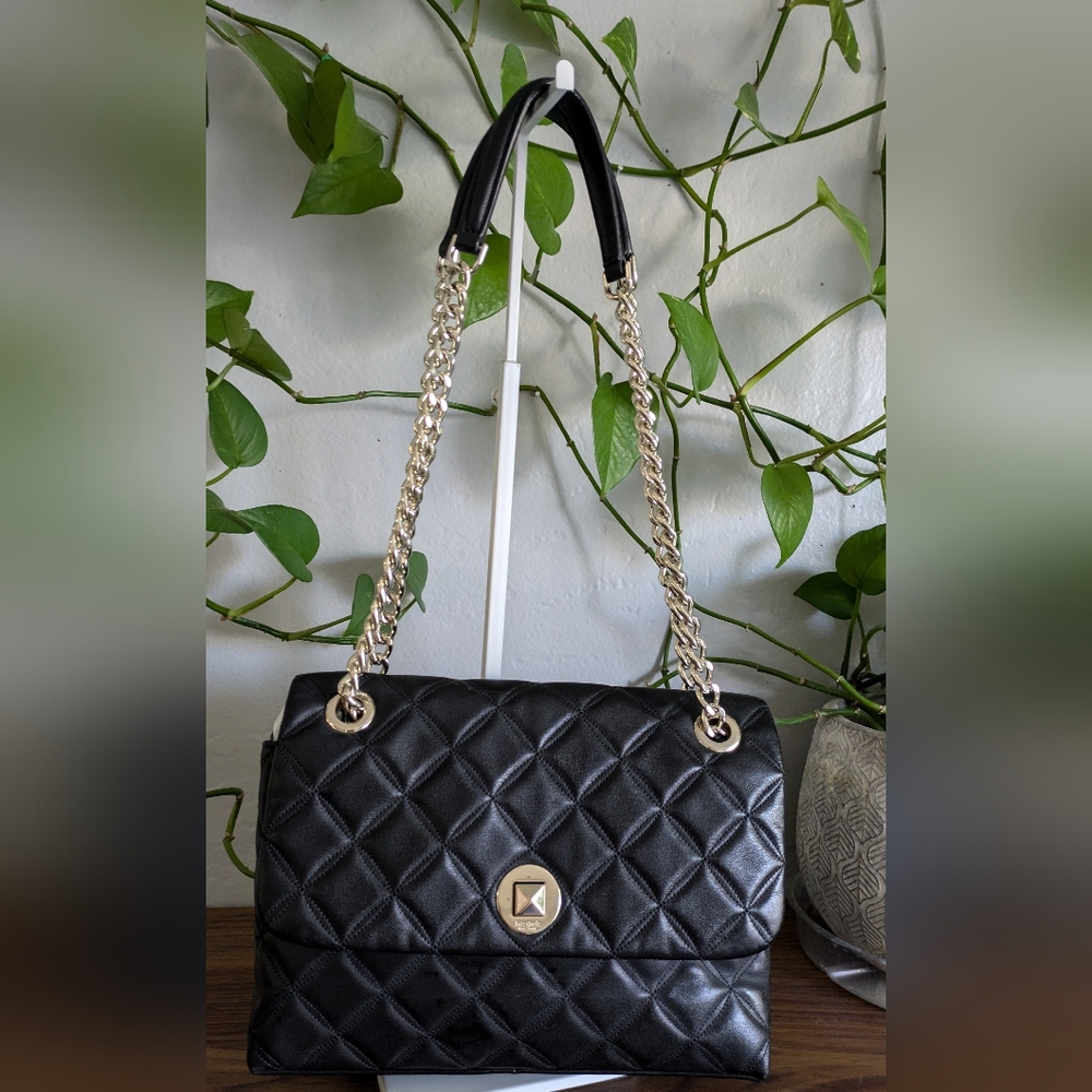 Kate Spade Natalia Black Flap Shoulder Bag.